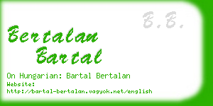 bertalan bartal business card